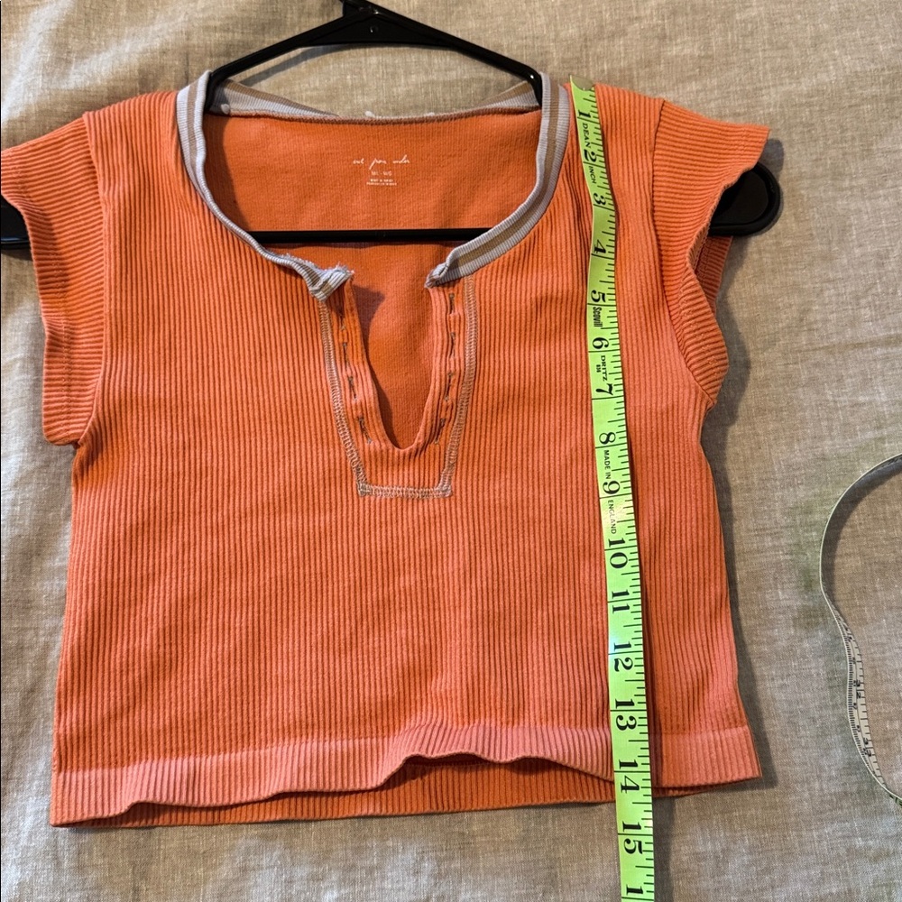Urban Outfitters Out From Under Orange Cropped Tee - Picture 7 of 7
